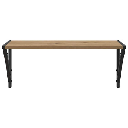 vidaXL Wall Shelves with Shelf 2 pcs Artisan Oak 60 x 25 x 25.5 cm