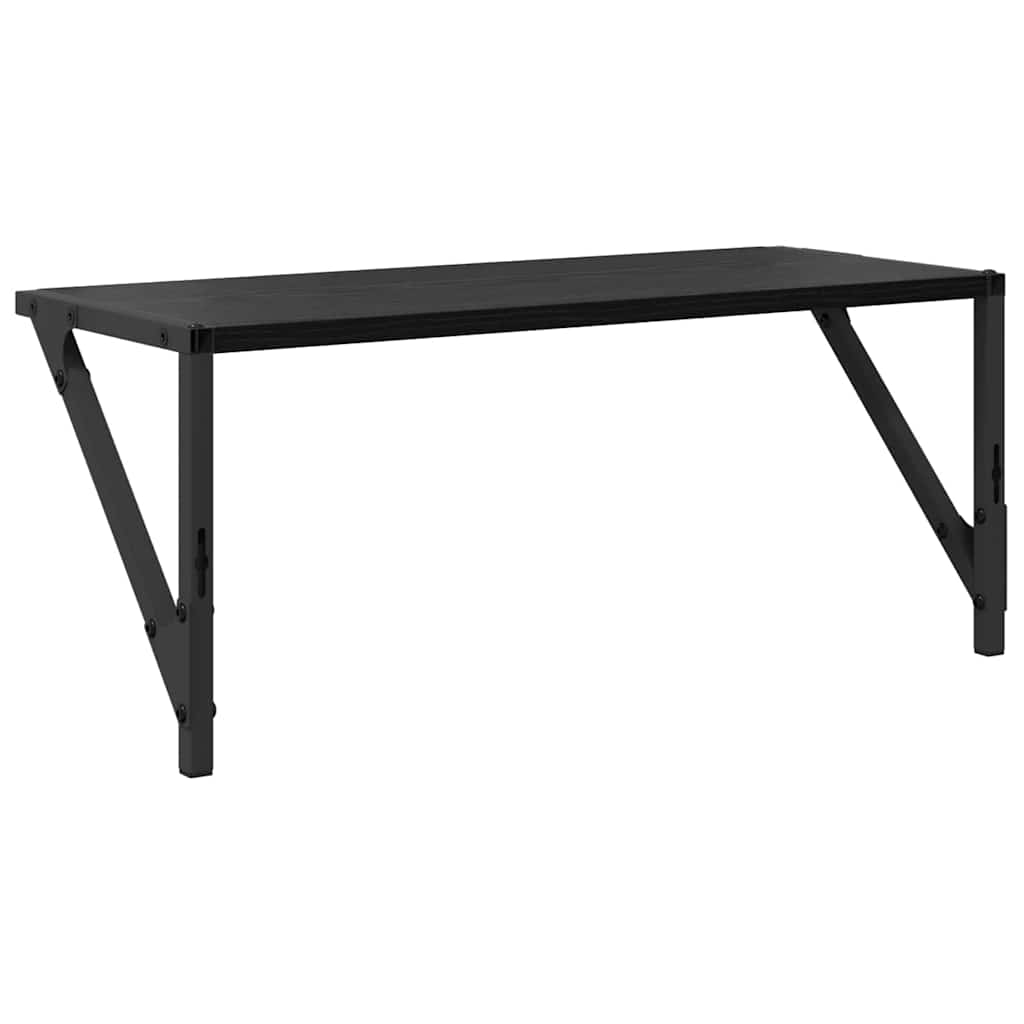 vidaXL Wall Shelves 2 pcs Black Oak 60 x 25 x 25.5 cm Engineered Wood