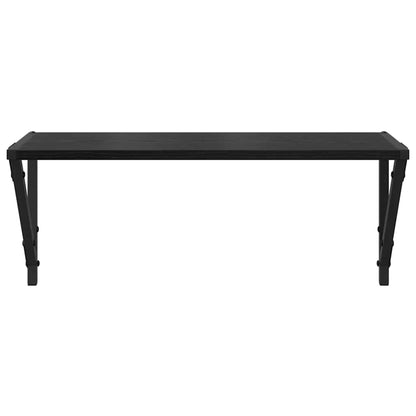 vidaXL Wall Shelves 2 pcs Black Oak 60 x 25 x 25.5 cm Engineered Wood