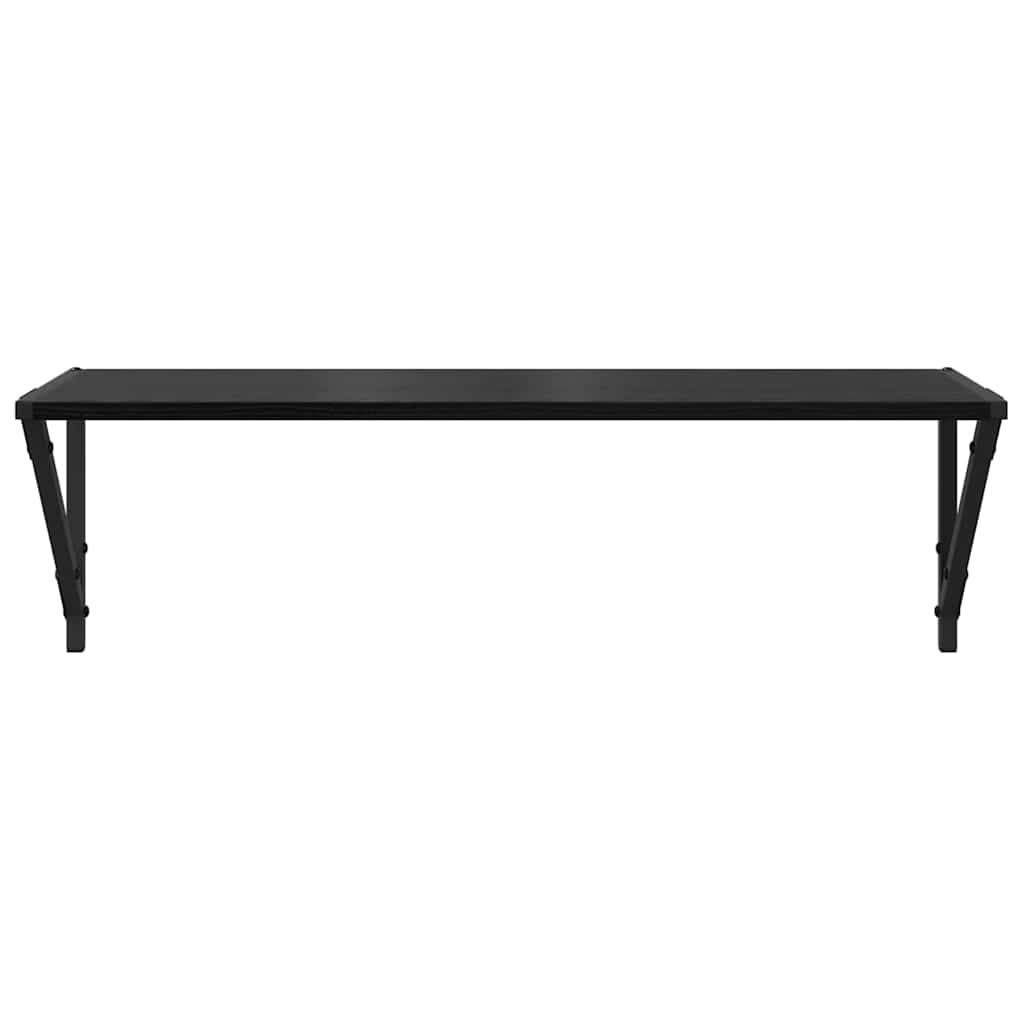 vidaXL Wall Shelves 2 pcs Black Oak 80 x 25 x 25.5 cm Engineered Wood