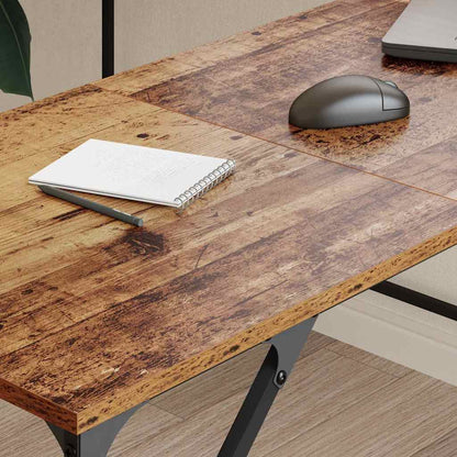 vidaXL Desk Old Wood 149 x 149 x 75 cm Engineered Wood