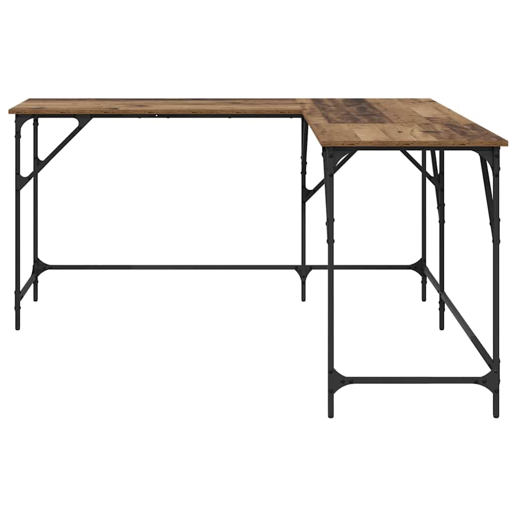 vidaXL Desk Old Wood 149 x 149 x 75 cm Engineered Wood