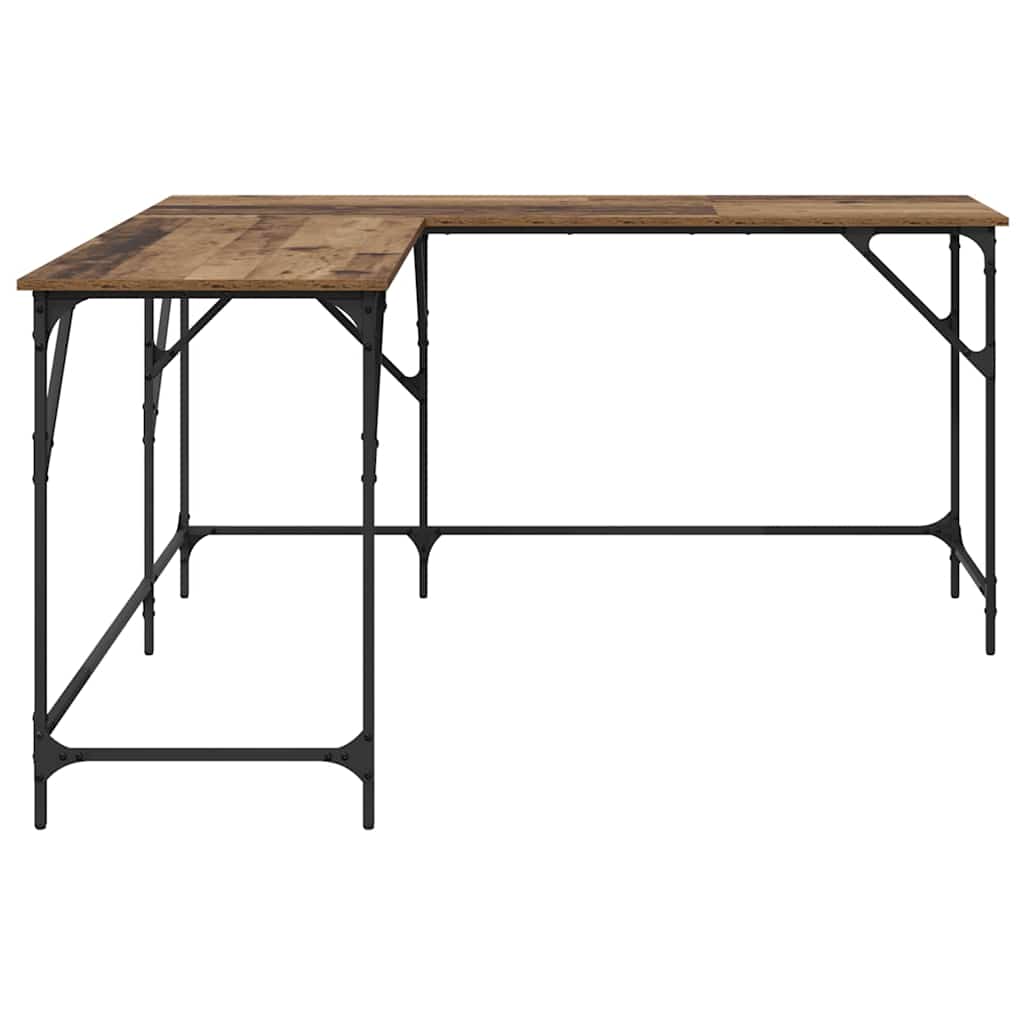 vidaXL Desk Old Wood 149 x 149 x 75 cm Engineered Wood