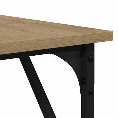 vidaXL Desk Artisan Oak Engineered Wood 149 x 149 x 75 cm