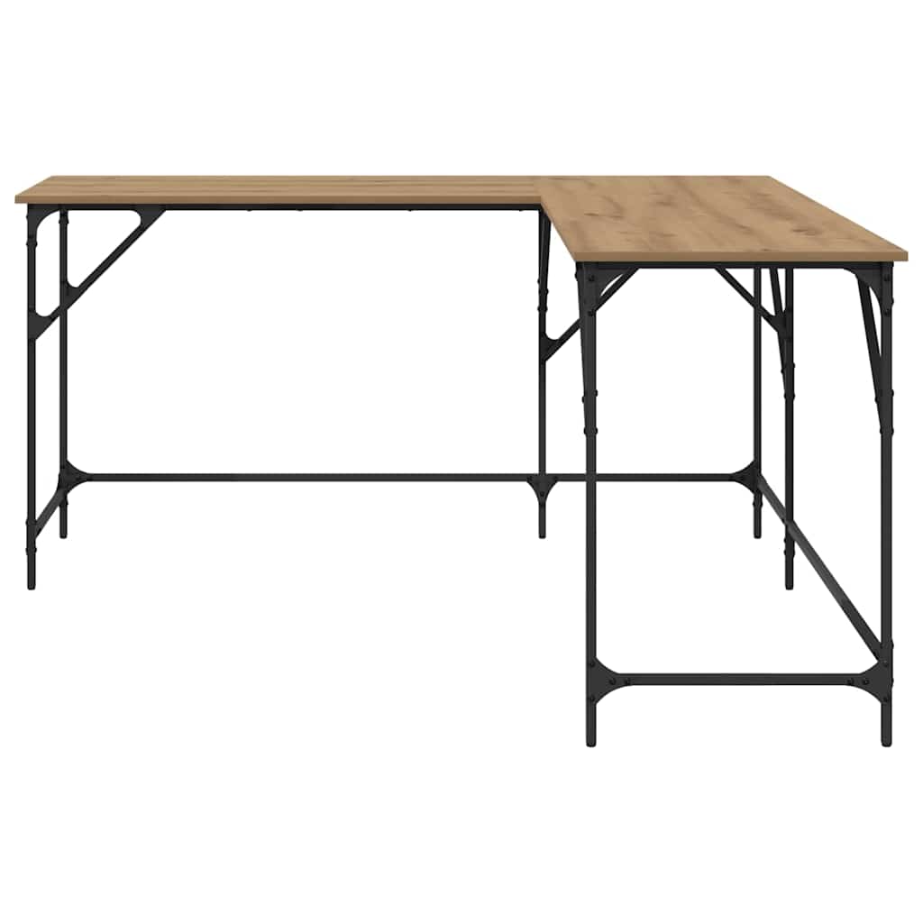 vidaXL Desk Artisan Oak 149 x 149 x 75 cm Engineered Wood