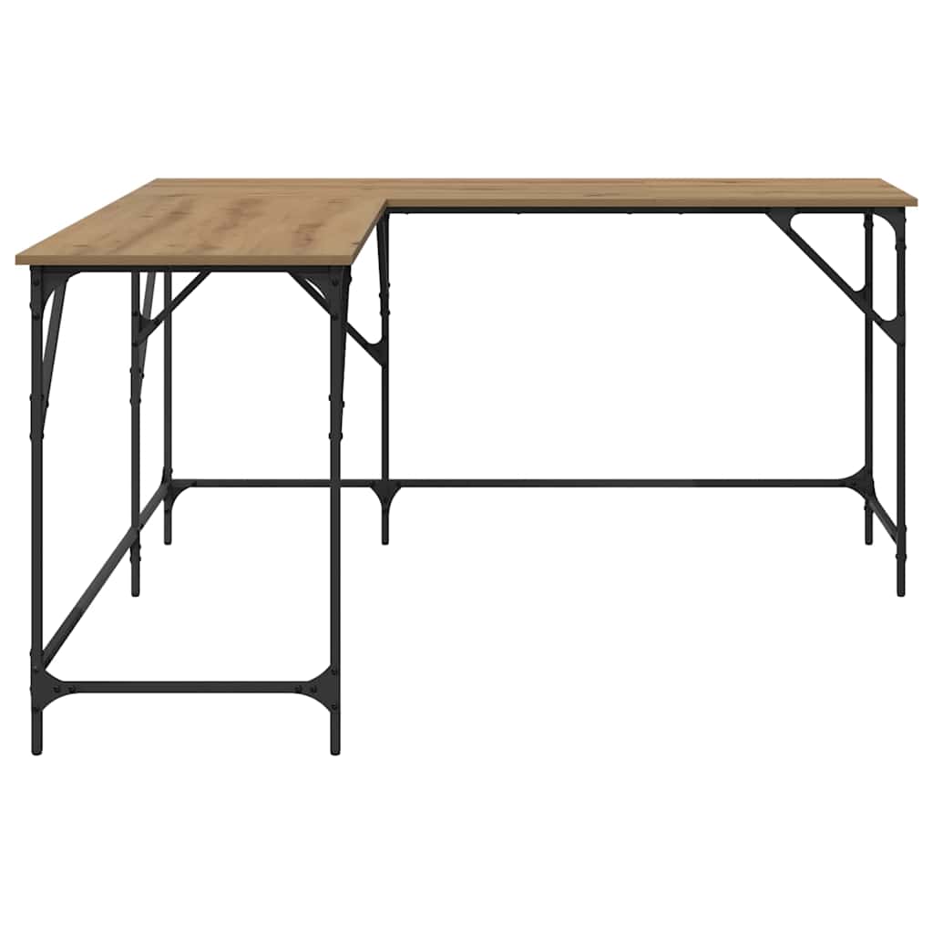 vidaXL Desk Artisan Oak 149 x 149 x 75 cm Engineered Wood