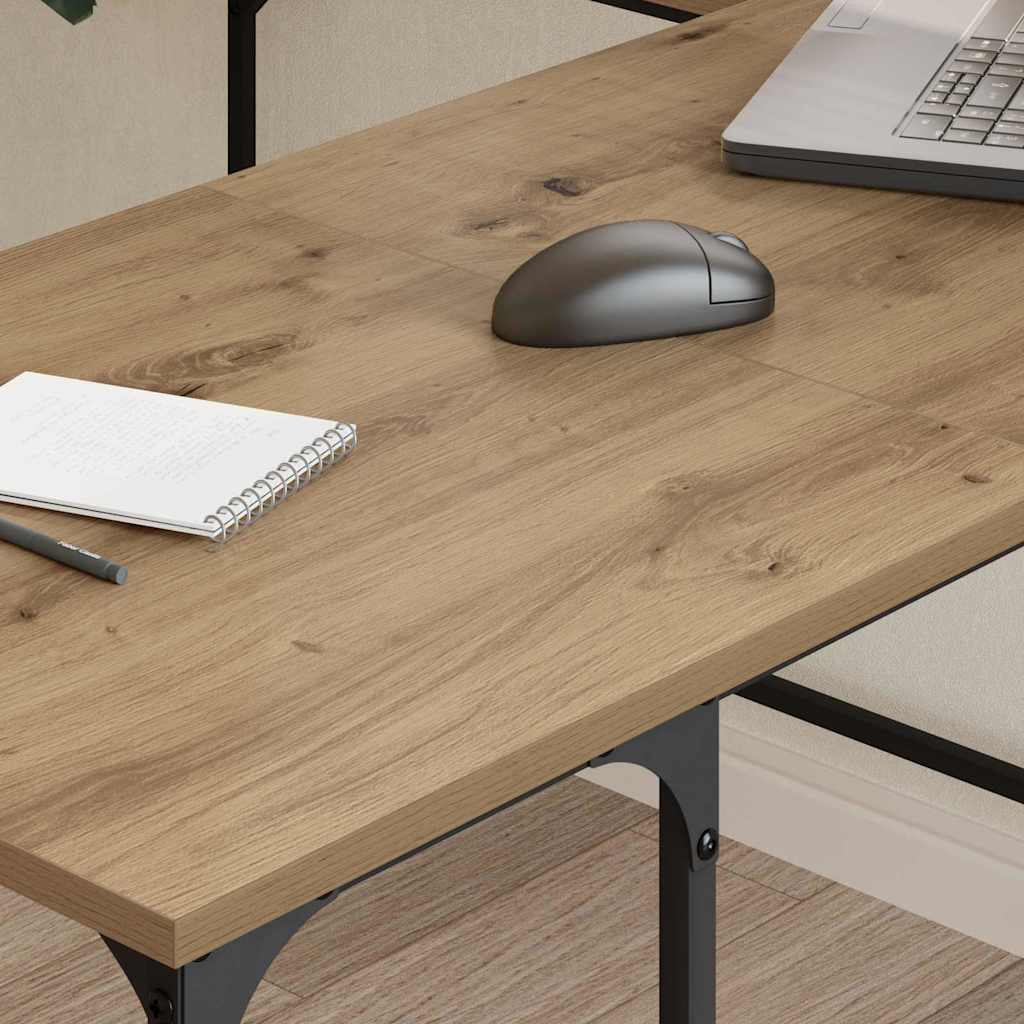 vidaXL Desk Artisan Oak Engineered Wood 139 x 139 x 75 cm