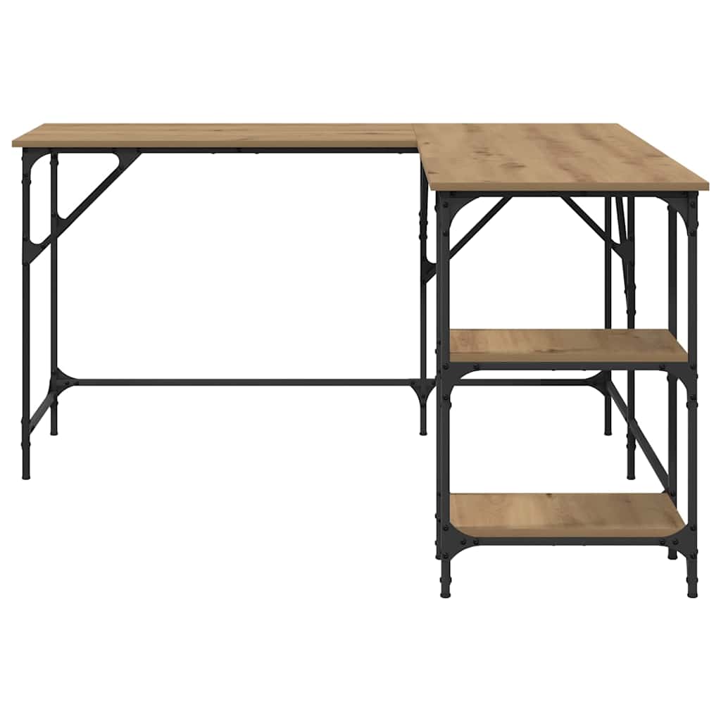 vidaXL Desk Artisan Oak Engineered Wood 139 x 139 x 75 cm