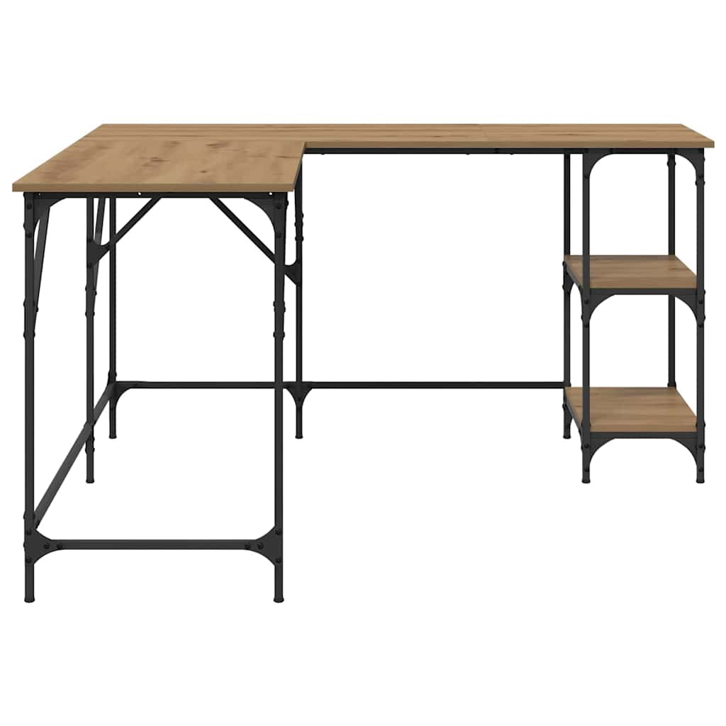 vidaXL Desk Artisan Oak 139 x 139 x 75 cm Engineered Wood