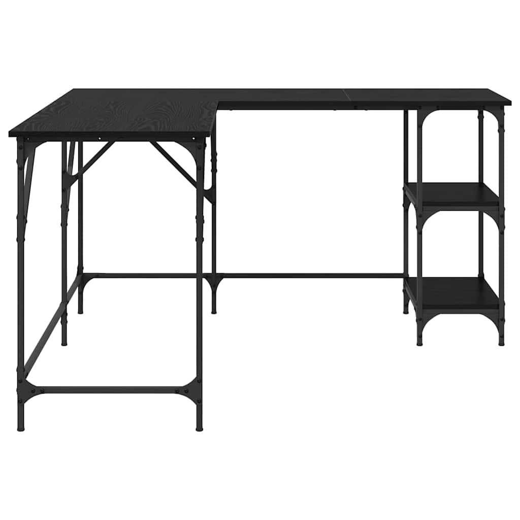 vidaXL Desk Black Oak 139 x 139 x 75 cm Engineered Wood