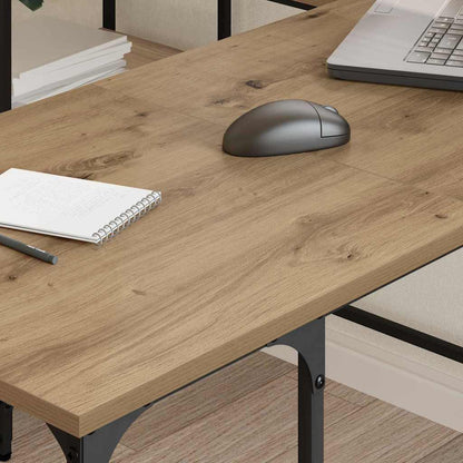 vidaXL Desk Artisan Oak Engineered Wood 139 x 139 x 75 cm