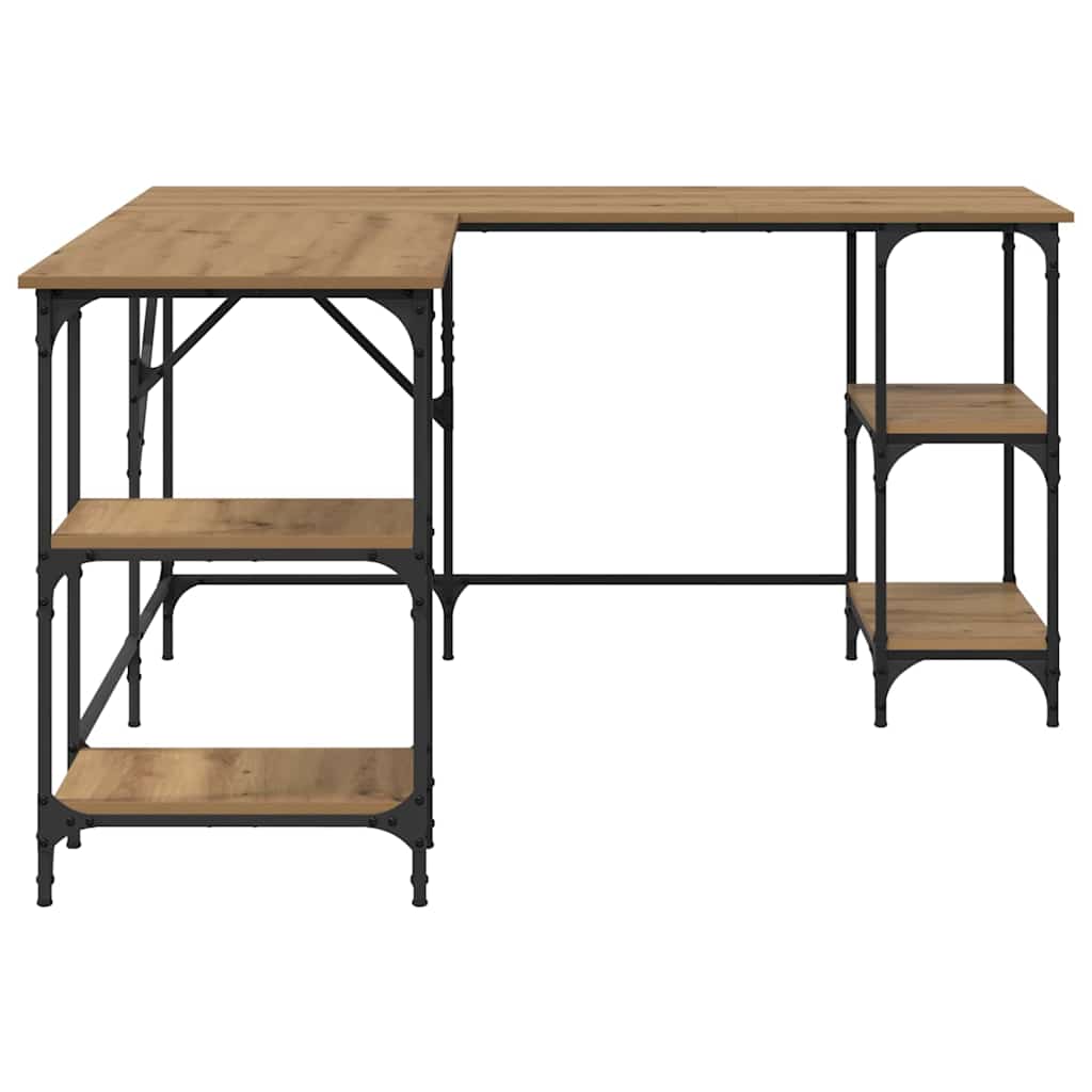 vidaXL Desk Artisan Oak 139 x 139 x 75 cm Engineered Wood