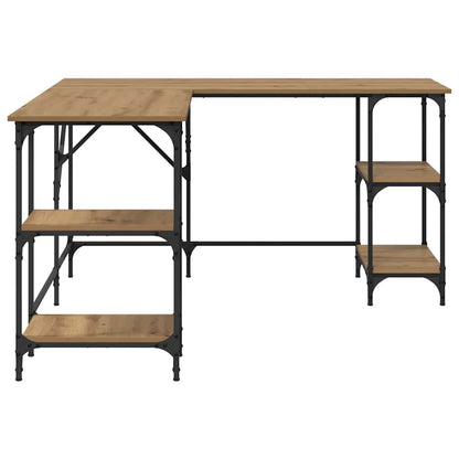 vidaXL Desk Artisan Oak Engineered Wood 139 x 139 x 75 cm