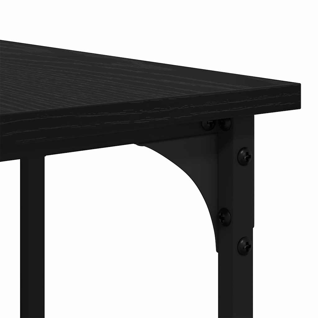 vidaXL Desk Black Oak 139 x 139 x 75 cm Engineered Wood