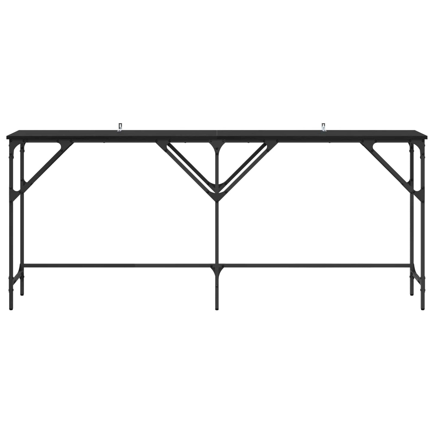 vidaXL Console Table Black Oak 180 x 30 x 75 cm Engineered Wood