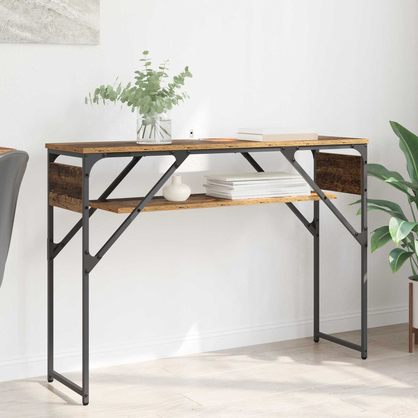 vidaXL ConsoleTable Old Wood 105x30x75cm Engineered Wood