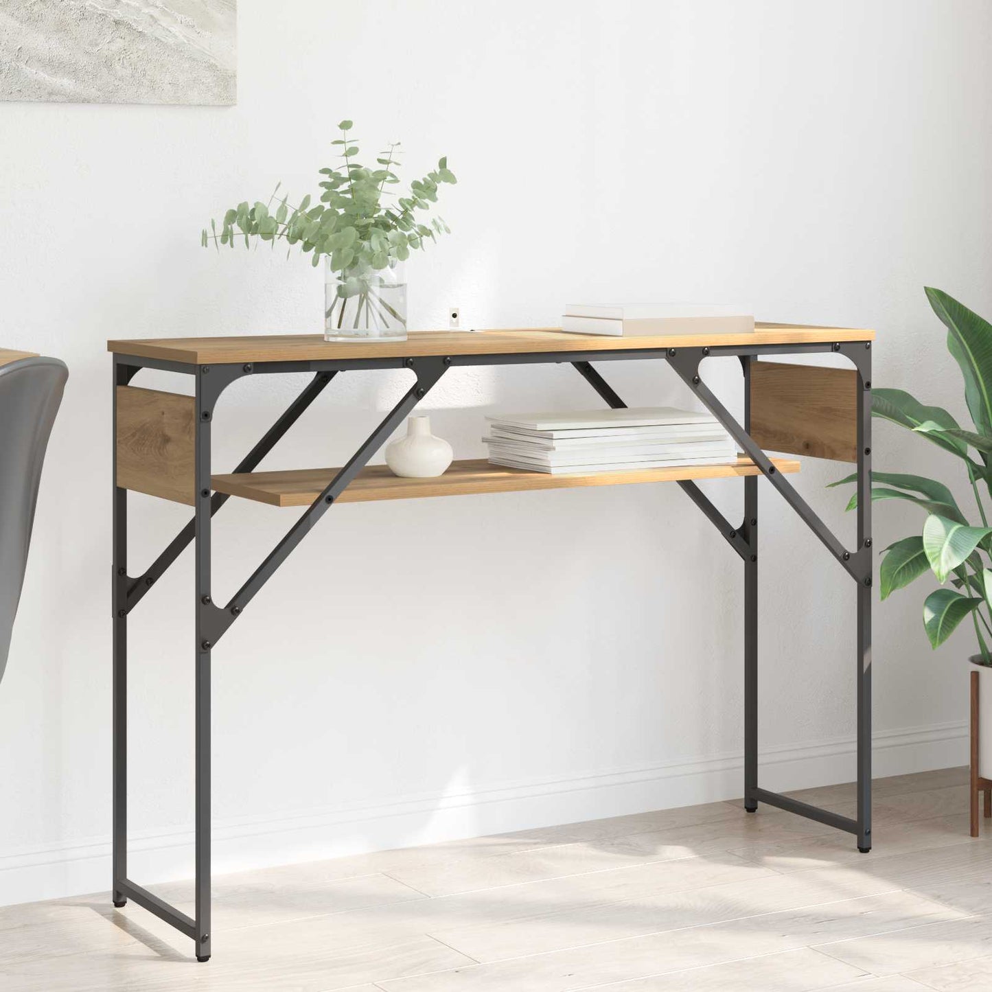 vidaXL ConsoleTable Artisan Oak 105x30x75cm Engineered Wood