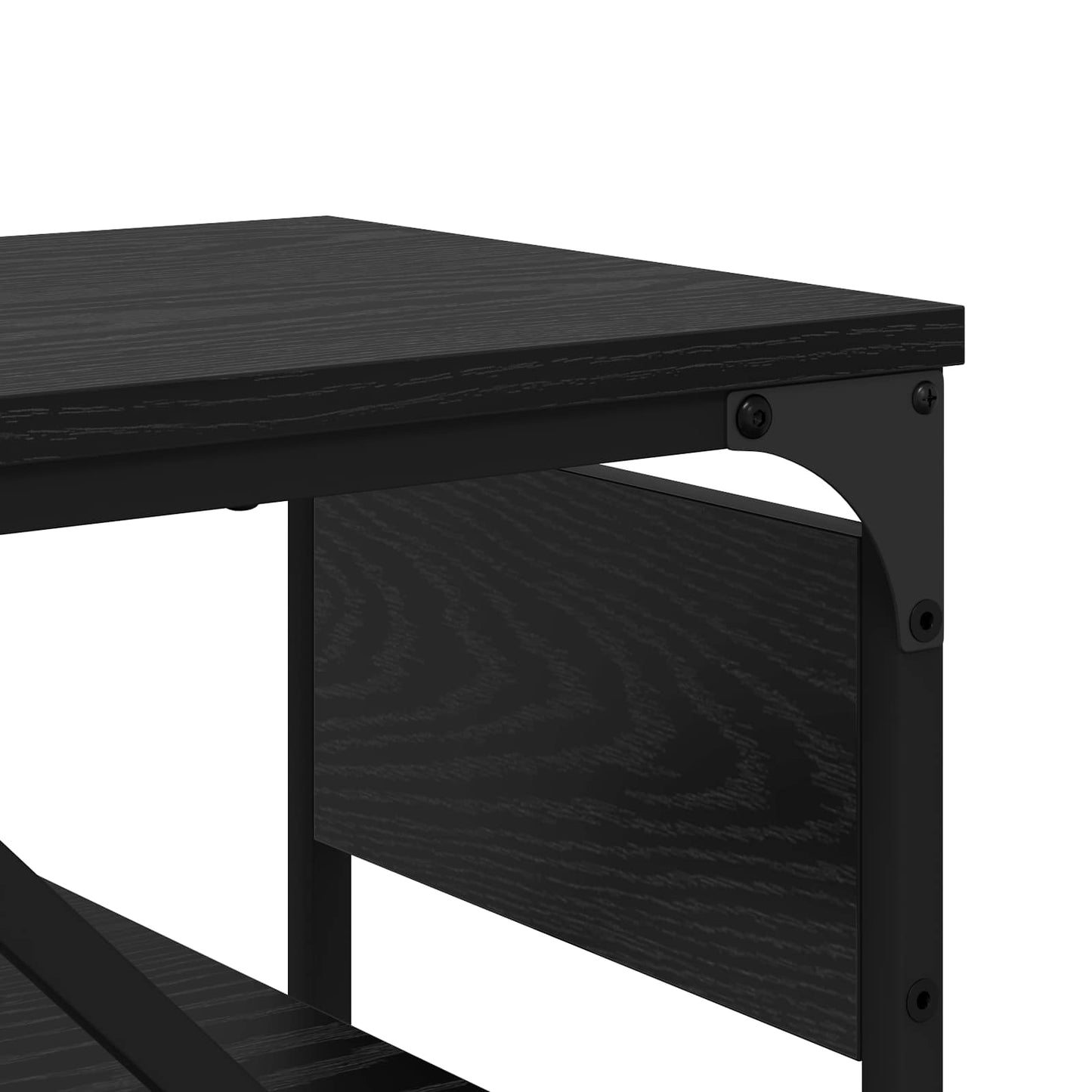 vidaXL ConsoleTable Black Oak 105x30x75cm Engineered Wood