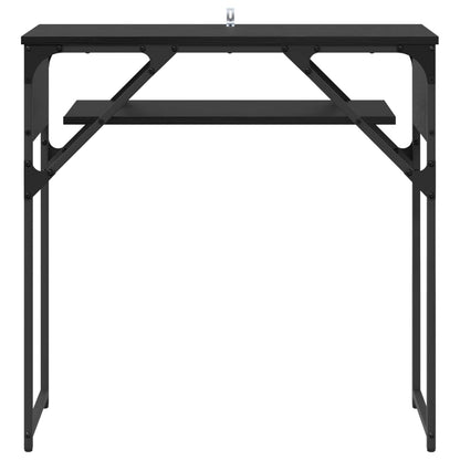 vidaXL ConsoleTable Black Oak 75x30x75cm Engineered Wood
