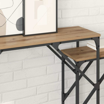 vidaXL Console Table 2 pcs Artisan Oak 100 x 28 x 75 cm