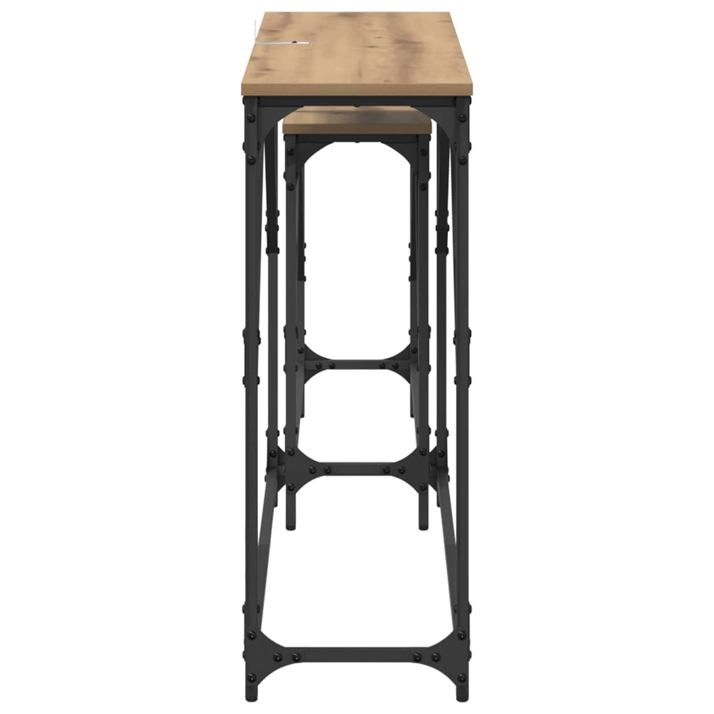 vidaXL Console Table 2 pcs Artisan Oak 100 x 28 x 75 cm