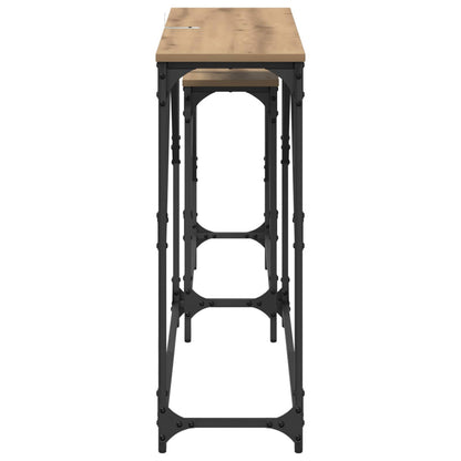 vidaXL Console Table 2 pcs Artisan Oak 100 x 28 x 75 cm