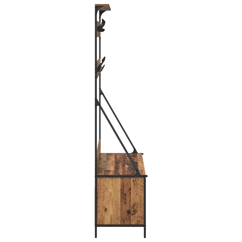 vidaXL Clothes Rack Old Wood 100 x 41 x 184 cm Engineered Wood