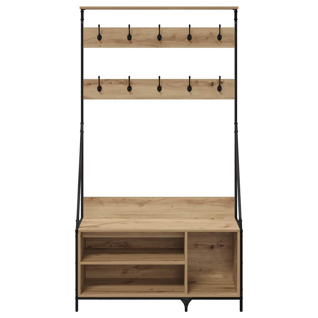 vidaXL Clothes Rack Artisan Oak 100 x 41 x 184 cm Engineered Wood