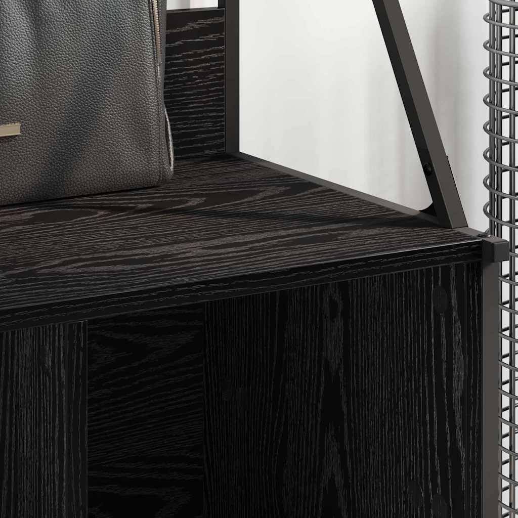 vidaXL Clothes Rack Black Oak 100 x 41 x 184 cm Engineered Wood