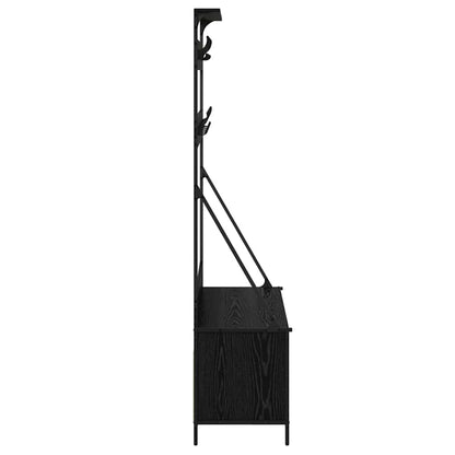 vidaXL Clothes Rack Black Oak 100 x 41 x 184 cm Engineered Wood
