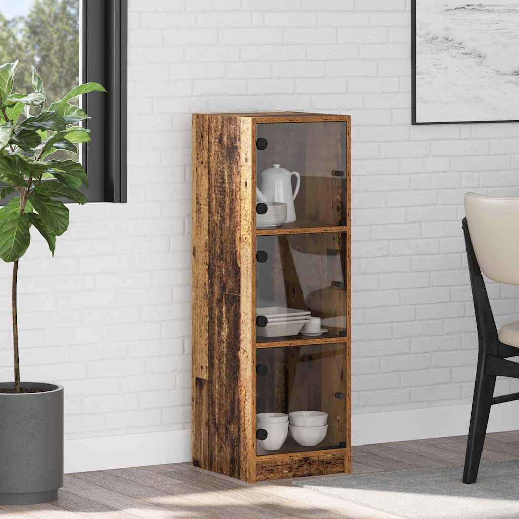 vidaXL Highboard Old Wood 35 x 37 x 109 cm Engineered Wood