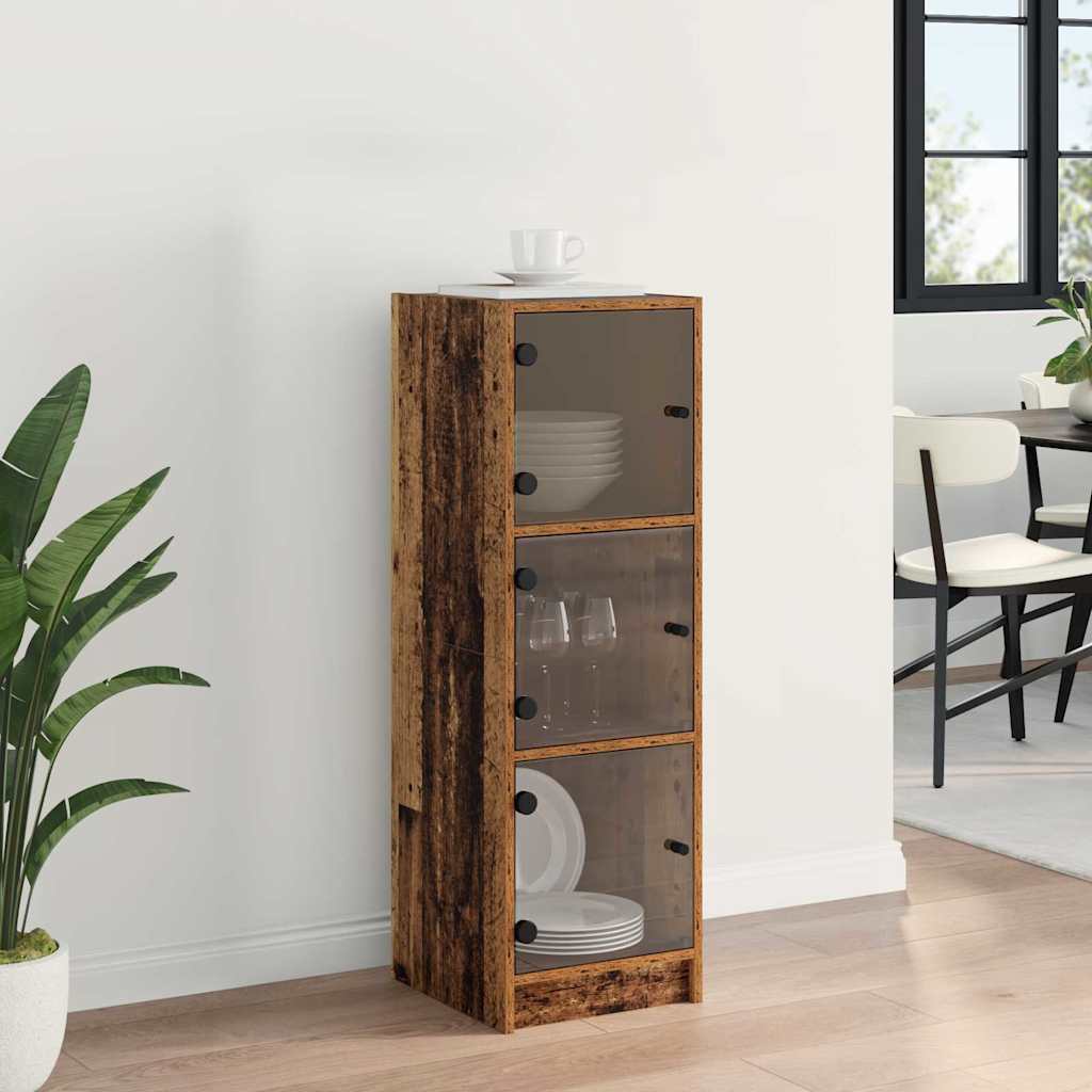vidaXL Highboard Old Wood 35 x 37 x 109 cm Engineered Wood