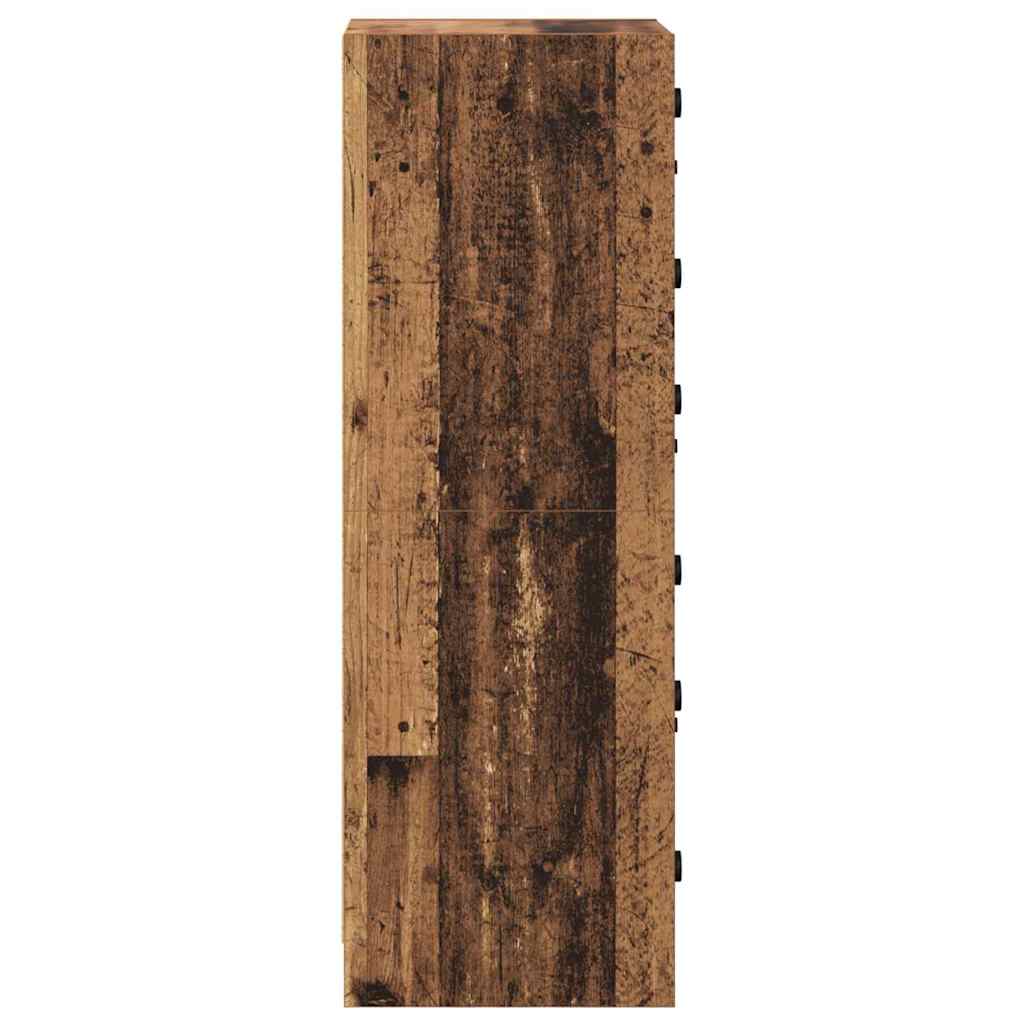 vidaXL Highboard Old Wood 35 x 37 x 109 cm Engineered Wood