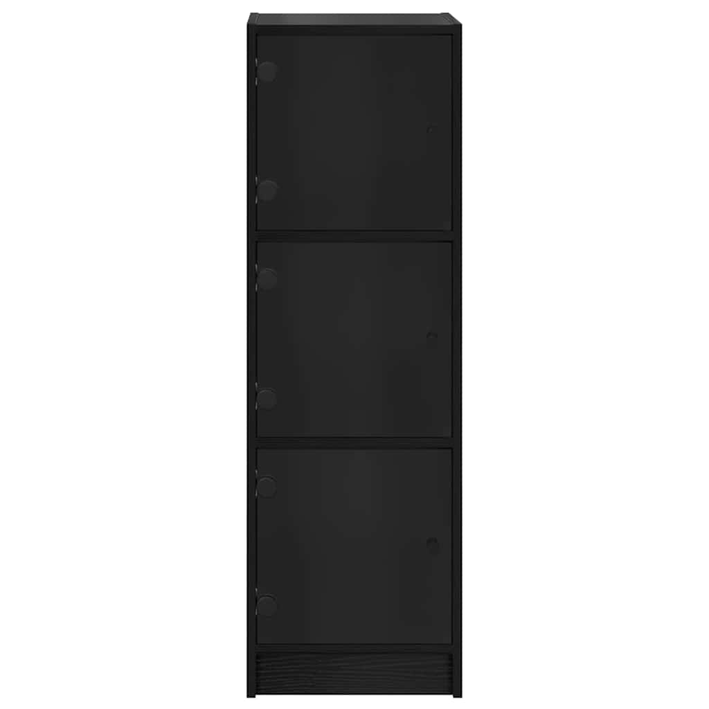 vidaXL Highboard Black Oak 35 x 37 x 109 cm Engineered Wood