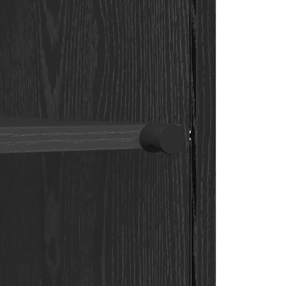 vidaXL Sideboard Black oak 35 x 37 x 76 cm Engineered wood