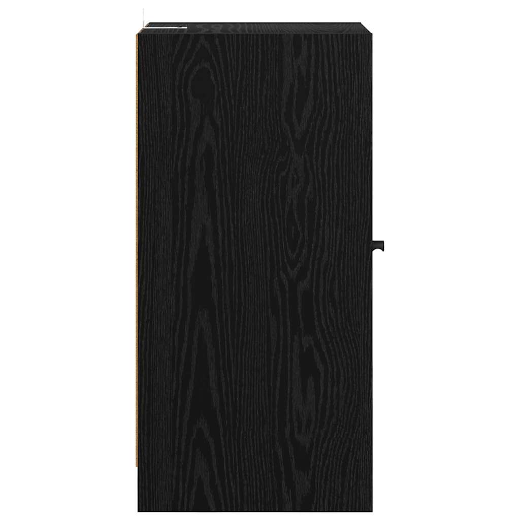 vidaXL Sideboard Black oak 35 x 37 x 76 cm Engineered wood