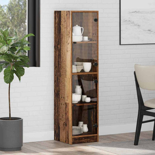vidaXL Highboard Old Wood 35 x 37 x 142 cm Engineered Wood