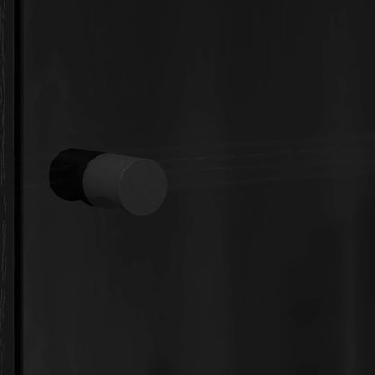 vidaXL Highboard Black Oak 35 x 37 x 142 cm Engineered Wood
