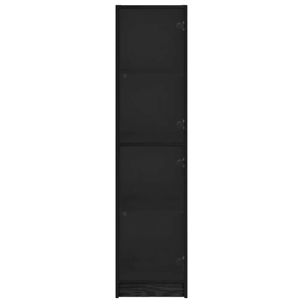 vidaXL Highboard Black Oak 35 x 37 x 142 cm Engineered Wood