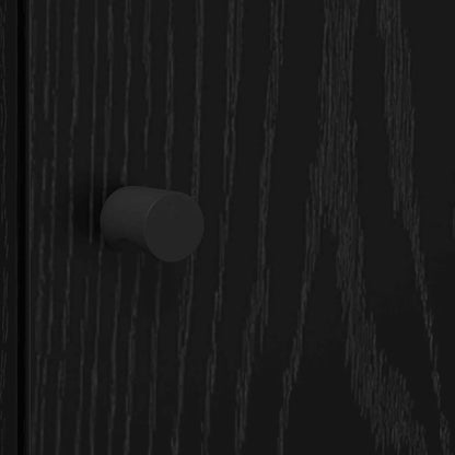 vidaXL Highboard Black Oak 35 x 37 x 142 cm Engineered Wood