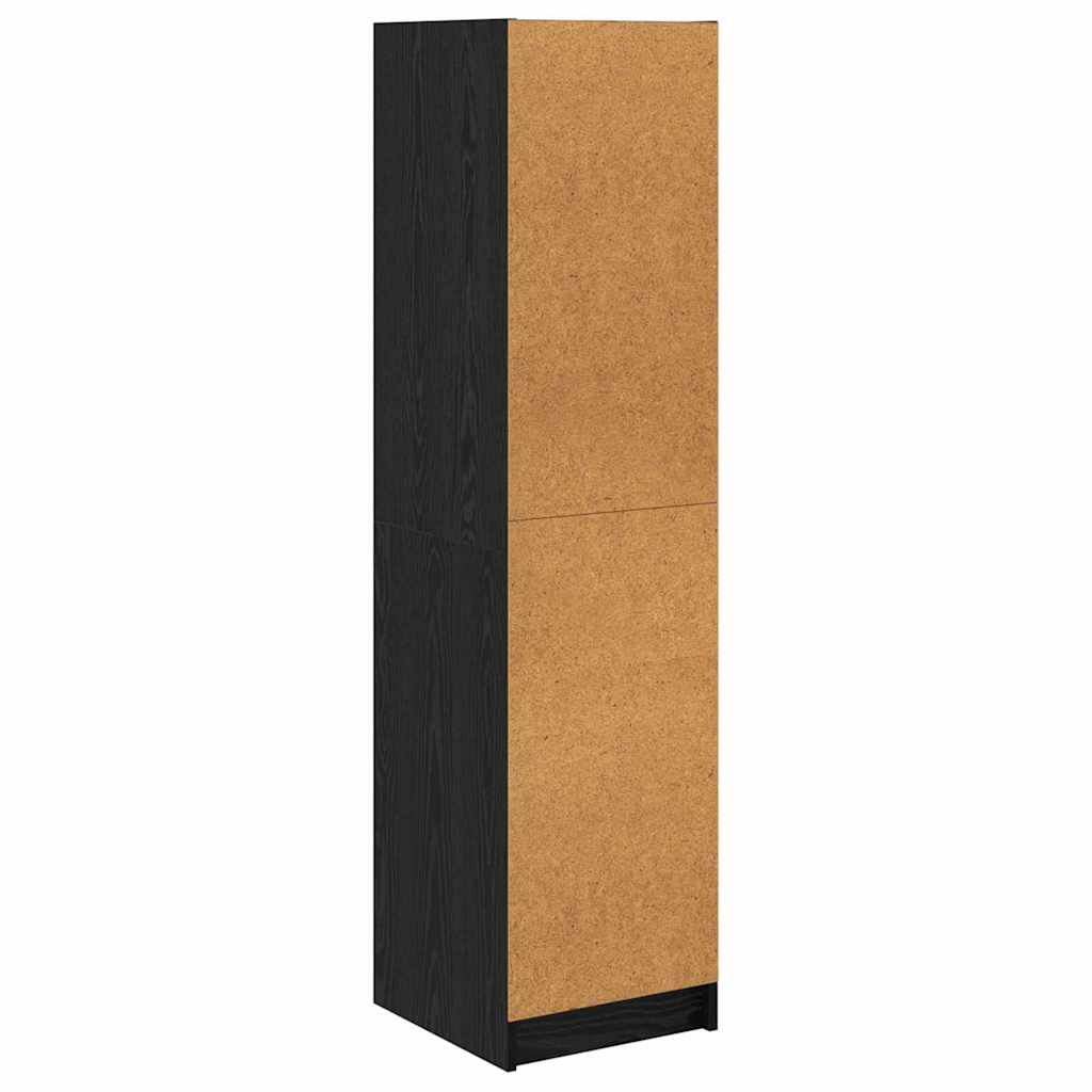 vidaXL Highboard Black Oak 35 x 37 x 142 cm Engineered Wood