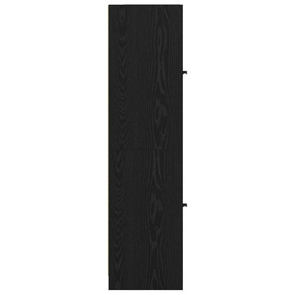 vidaXL Highboard Black Oak 35 x 37 x 142 cm Engineered Wood