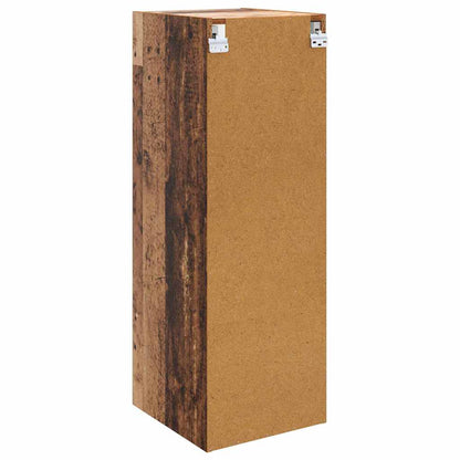 vidaXL Wall Cabinet Old Wood 35 x 37 x 102 cm Engineered Wood