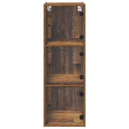 vidaXL Wall Cabinet Old Wood 35 x 37 x 102 cm Engineered Wood