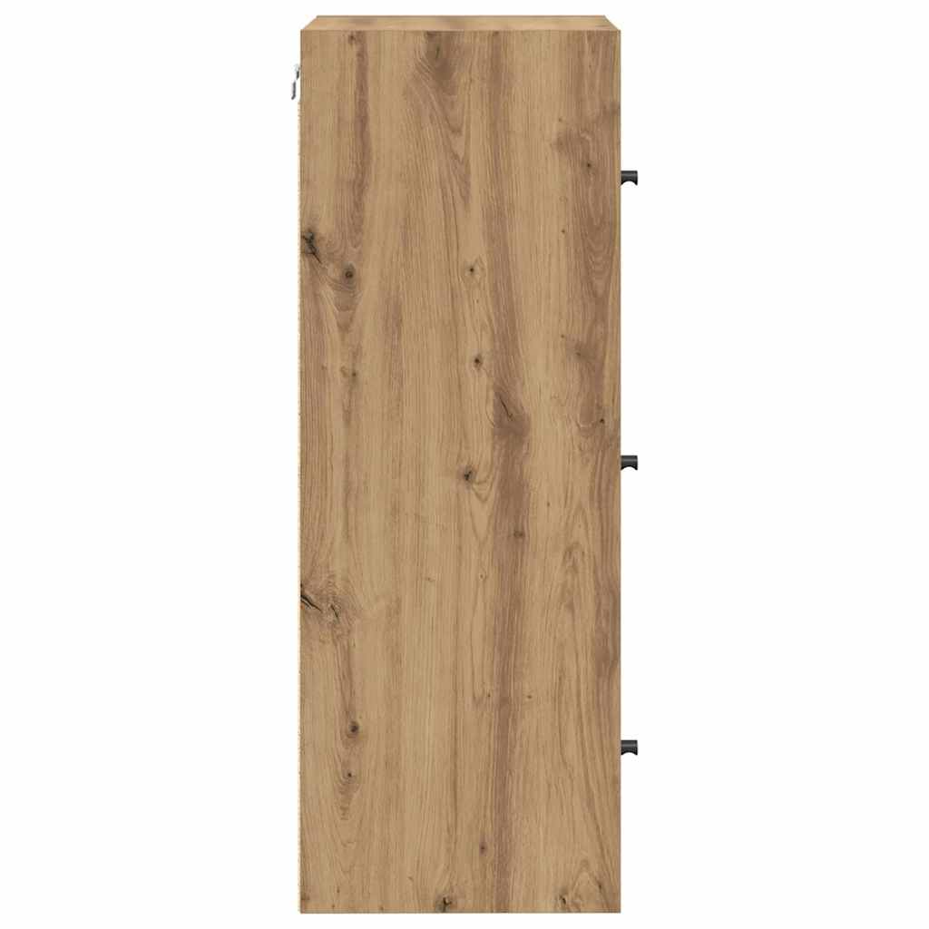 vidaXL Wall Cabinet 35 x 37 x 102 cm Engineered Wood Artisan Oak