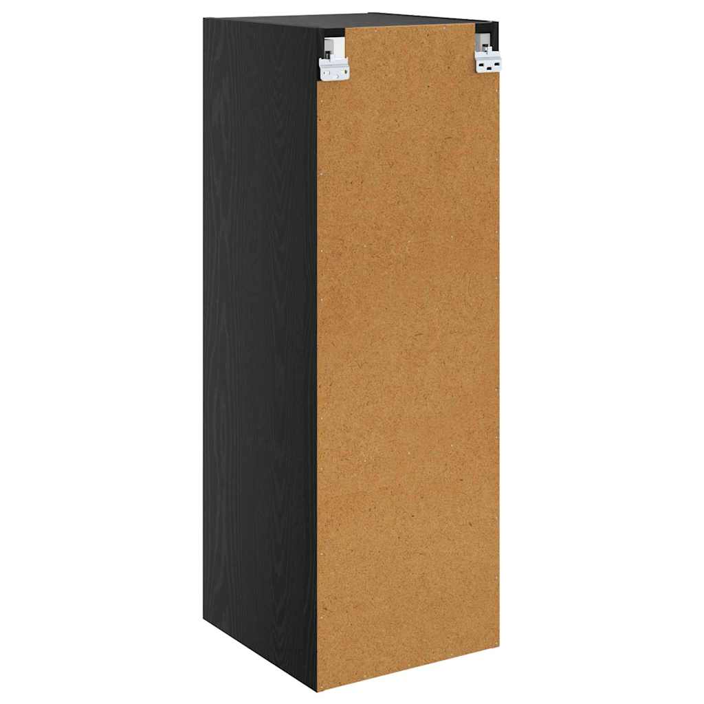 vidaXL Wall Cabinet 35 x 37 x 102 cm Engineered Wood Black Oak