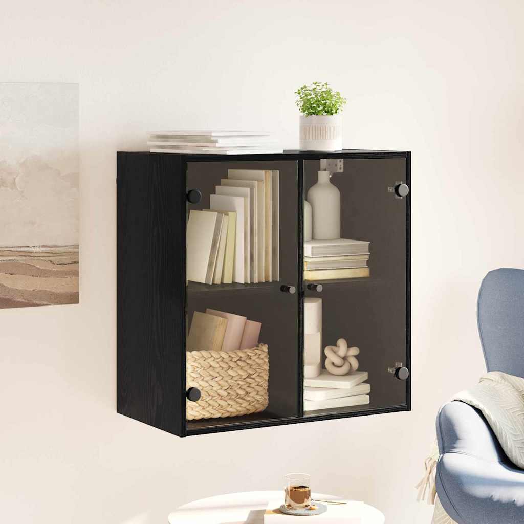 vidaXL Wall Cabinet Black Oak 68 x 37 x 68.5 cm Engineered Wood
