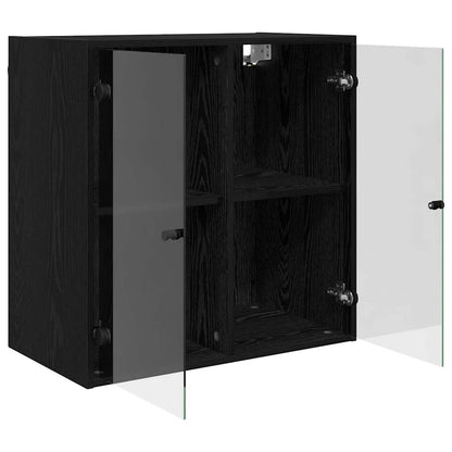vidaXL Wall Cabinet 68 x 37 x 68.5 cm Engineered Wood Black Oak