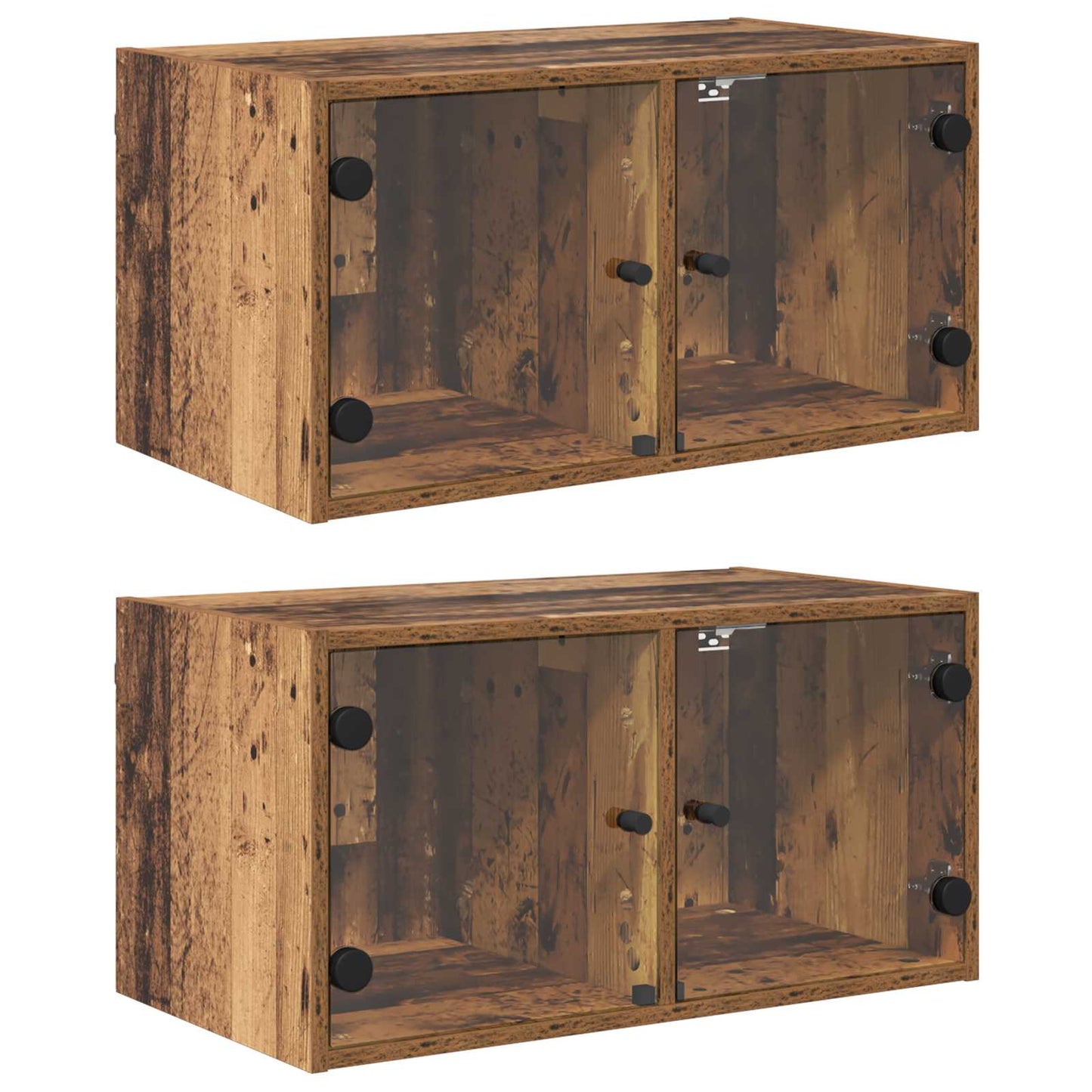 vidaXL Wall Cabinets 2 pcs Old Wood 68 x 37 x 35 cm Engineered Wood