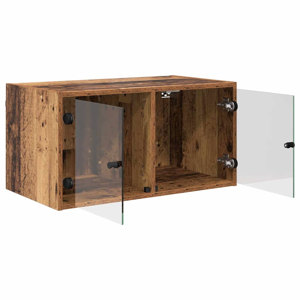 vidaXL Wall Cabinets 2 pcs 68 x 37 x 35 cm Engineered Wood Old Wood